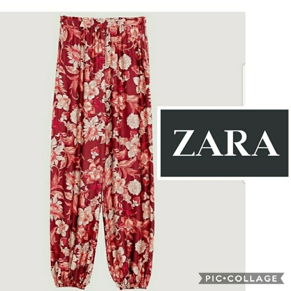 Zara Pants - NWT Zara Printed trousers L